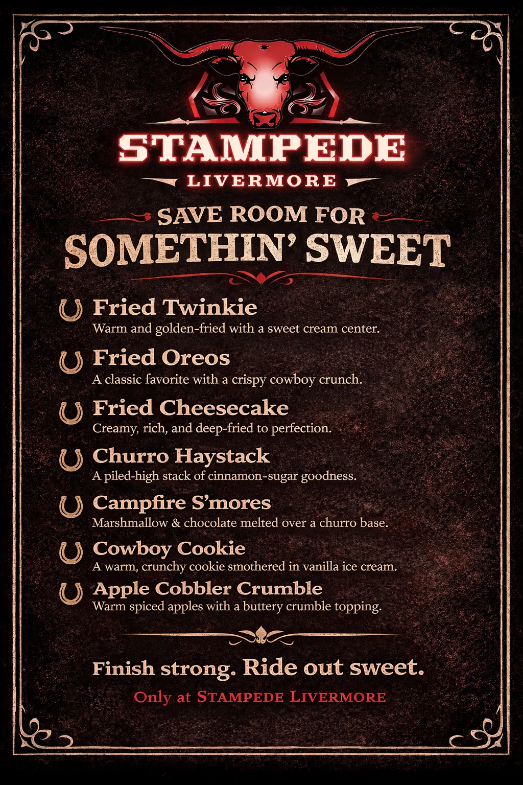 Dessert Menu