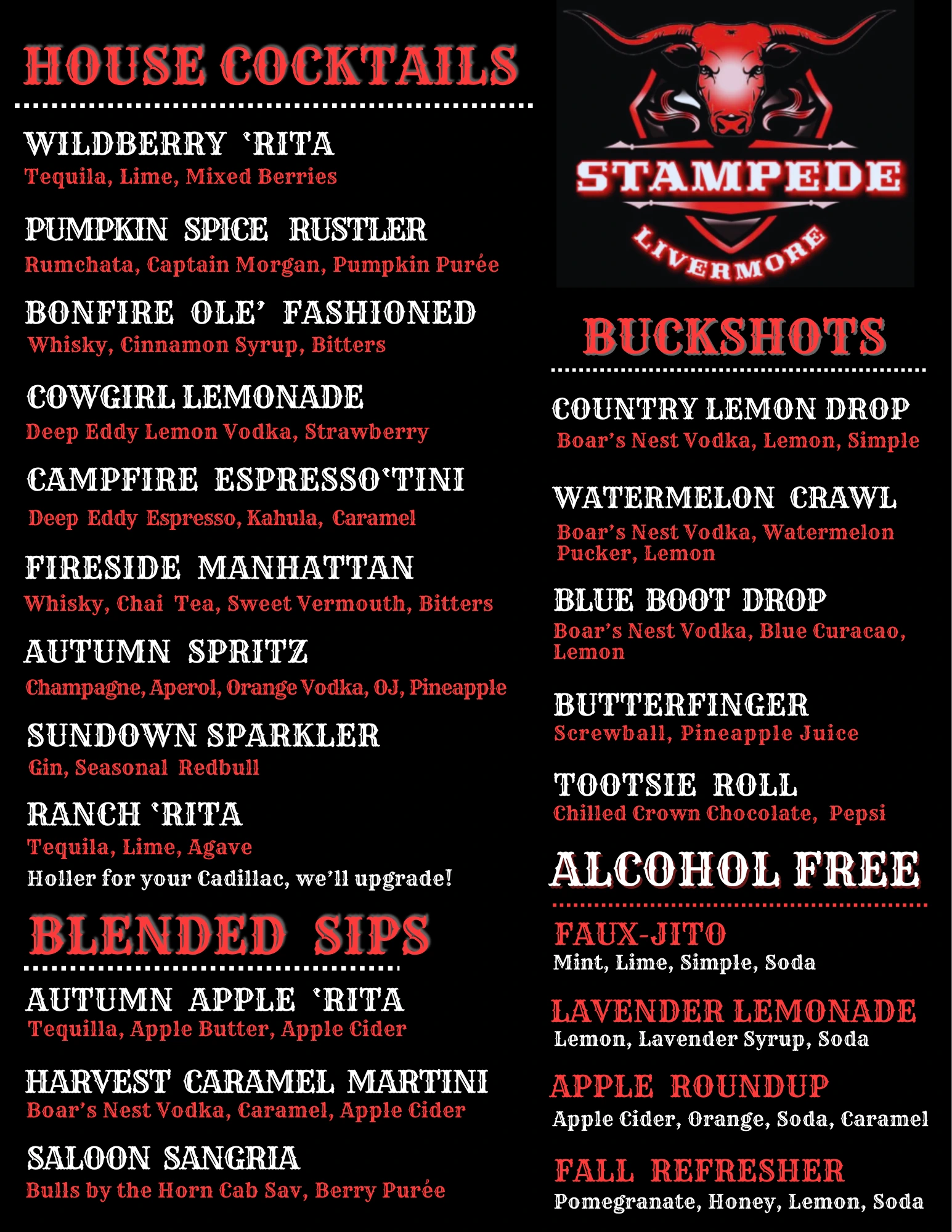 Drink Menu